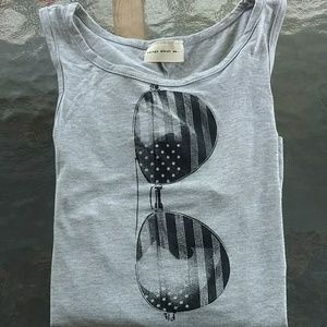 Enough About Me Patriotic Sunglasses Tank